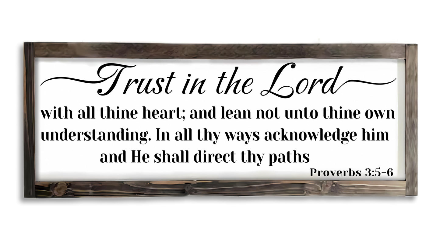 Trust In The Lord Farmhouse Wall Sign
