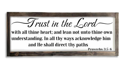 Trust In The Lord Farmhouse Wall Sign
